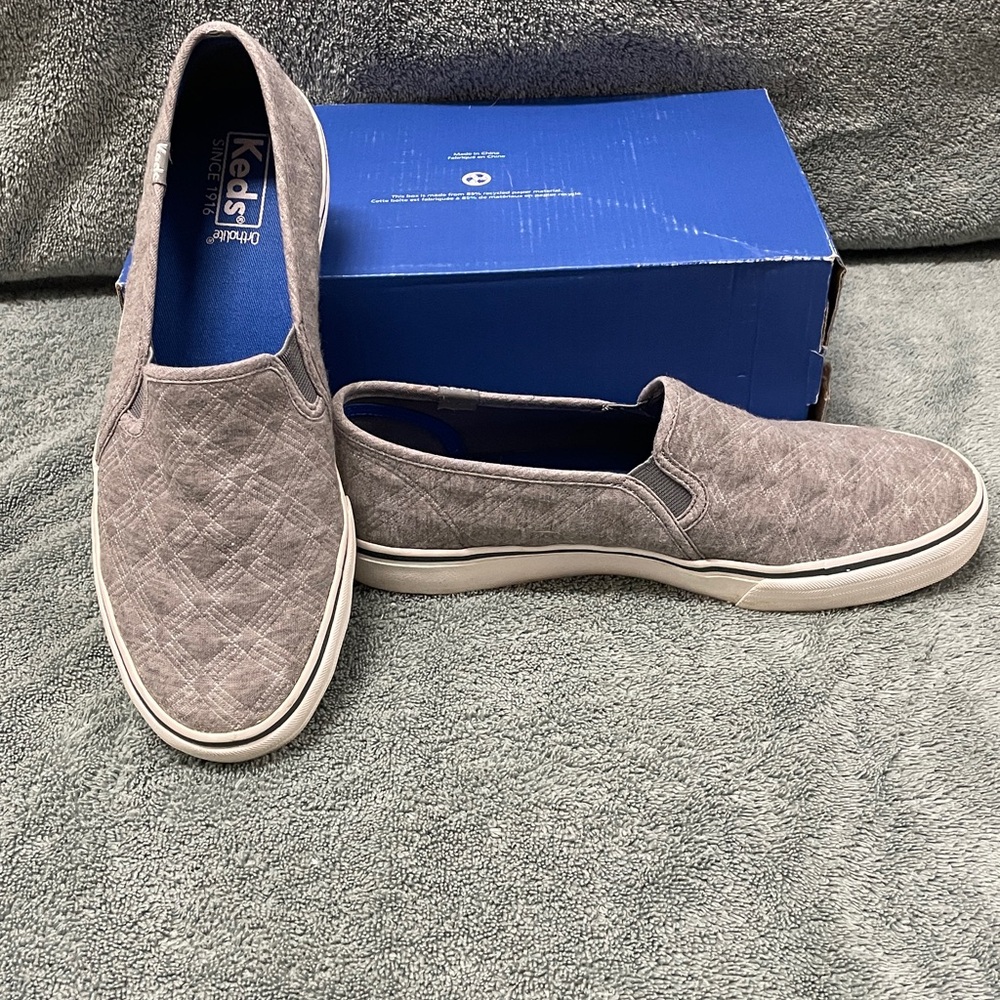 Keds Quilted Gray Slip-On Shoes